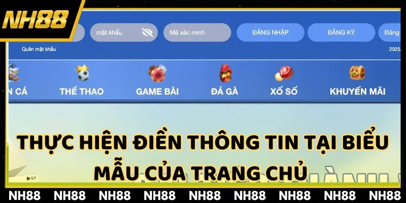 Thực hiện đăng nhập NH88 chỉ với 4 bước đơn giản